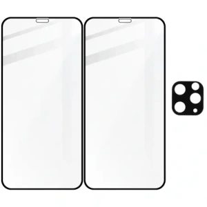 Hurtownia GSM - Sklo tvrzené Bizon Glass Edge - [2 PACK] + ochrana na objektiv Apple iPhone 11 Pro černé - BIZ98 - {ean13} - Hurt