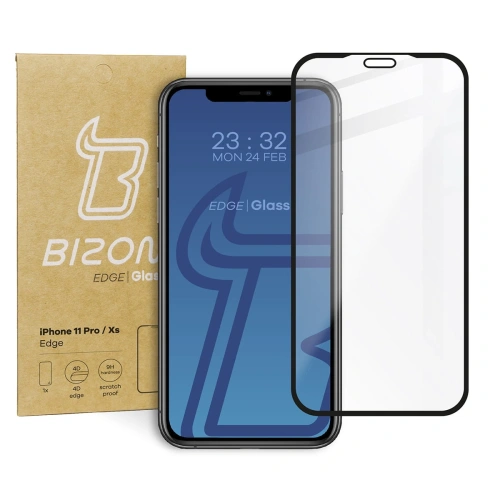 Szkło hartowane Bizon Glass Edge do Apple iPhone 11 Pro / Xs czarne
