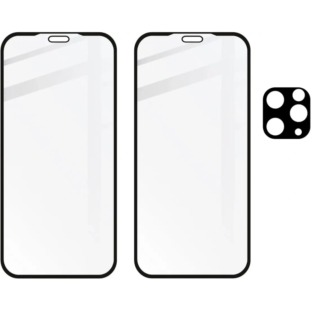 Hurtownia GSM - Bizon Glass Edge CF edzett üveg - [2 PACK] + lencsevédő Apple iPhone 11 Pro Max fekete - BIZ109 - {ean13} - Hurt