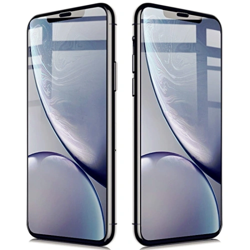 Szkło hartowane Bizon Glass Edge CF - [2 PACK] + ochrona na obiektyw Apple iPhone 11 Pro Max czarne