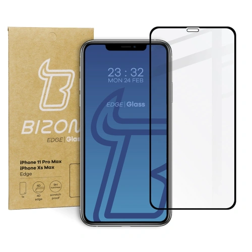Szkło hartowane Bizon Glass Edge do Apple iPhone 11 Pro Max / Xs Max czarne