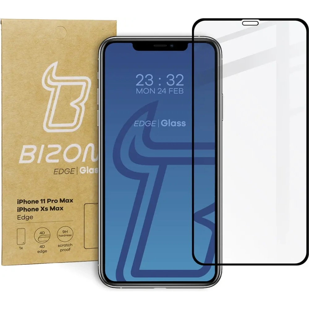Hurtownia GSM - Szkło hartowane Bizon Glass Edge do Apple iPhone 11 Pro Max / Xs Max czarne - BIZ111 - {ean13} - Hurt
