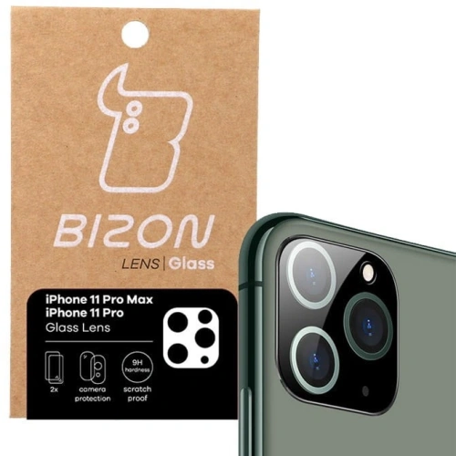 Szkło na aparat Bizon Glass Lens do Apple iPhone 11 Pro Max / 11 Pro [2 PACK]