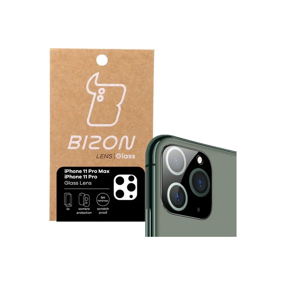 Hurtownia GSM - Bizon Lentilă din Sticlă Apple iPhone 11 Pro Max / 11 Pro [2 PACHET] - BIZ114 - {ean13} - Hurt