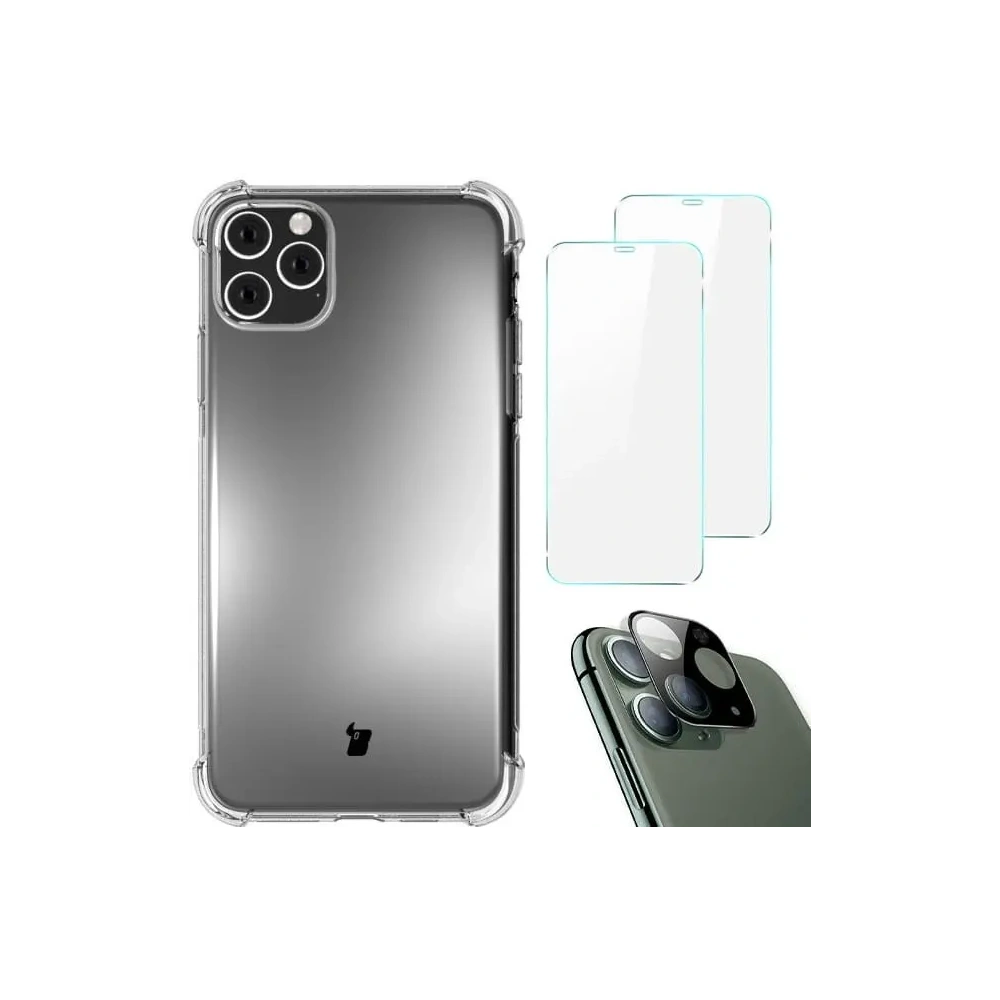 Hurtownia GSM - Etui + 2x szkło na ekran + obiektyw Bizon Case Clear Pack do Apple iPhone 11 Pro Max przezroczyste - BIZ115 - {ean13} - Hurt