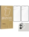 Hurtownia GSM - Tvrdé sklo Bizon Glass Edge CF - [2 PACK] + ochrana na objektiv Apple iPhone 12 černé - BIZ117 - {ean13} - Hurt