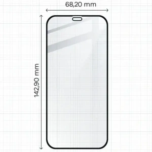 Hurtownia GSM - Tvrdé sklo Bizon Glass Edge CF - [2 PACK] + ochrana na objektiv Apple iPhone 12 černé - BIZ117 - {ean13} - Hurt