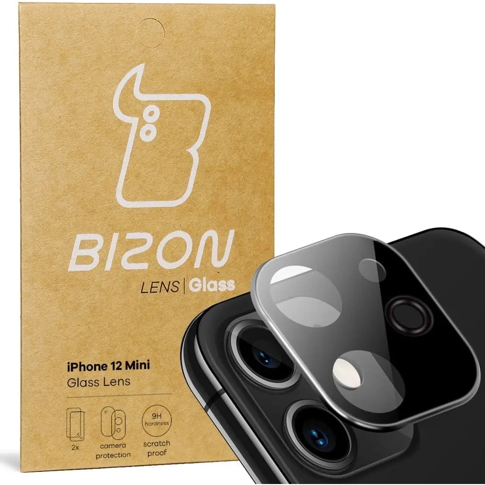 Hurtownia GSM - Sklo na aparát Bizon Glass Lens do Apple iPhone 12 Mini [2 PACK] - BIZ118 - {ean13} - Hurt