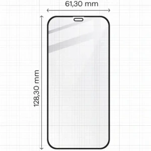 Hurtownia GSM - Bizon Glass Edge CF edzett üveg - [2 CSOMAG] + lencsevédő Apple iPhone 12 Mini fekete - BIZ119 - {ean13} - Hurt