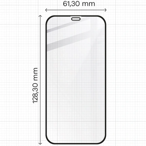 Szkło hartowane Bizon Glass Edge CF - [2 PACK] + ochrona na obiektyw Apple iPhone 12 Mini czarne