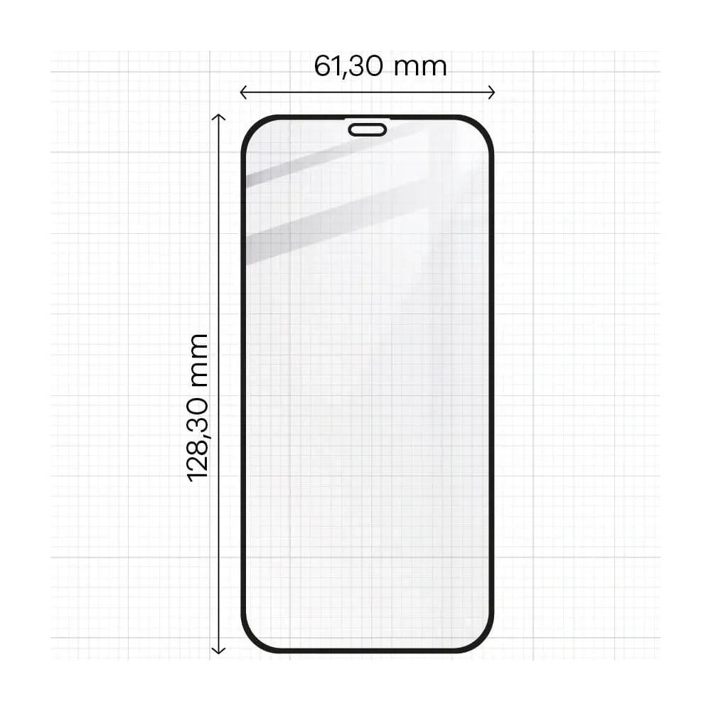 Hurtownia GSM - Bizon Glass Edge CF edzett üveg - [2 CSOMAG] + lencsevédő Apple iPhone 12 Mini fekete - BIZ119 - {ean13} - Hurt