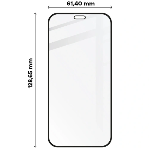 Szkło hartowane Bizon Glass Edge do Apple iPhone 12 Mini czarne