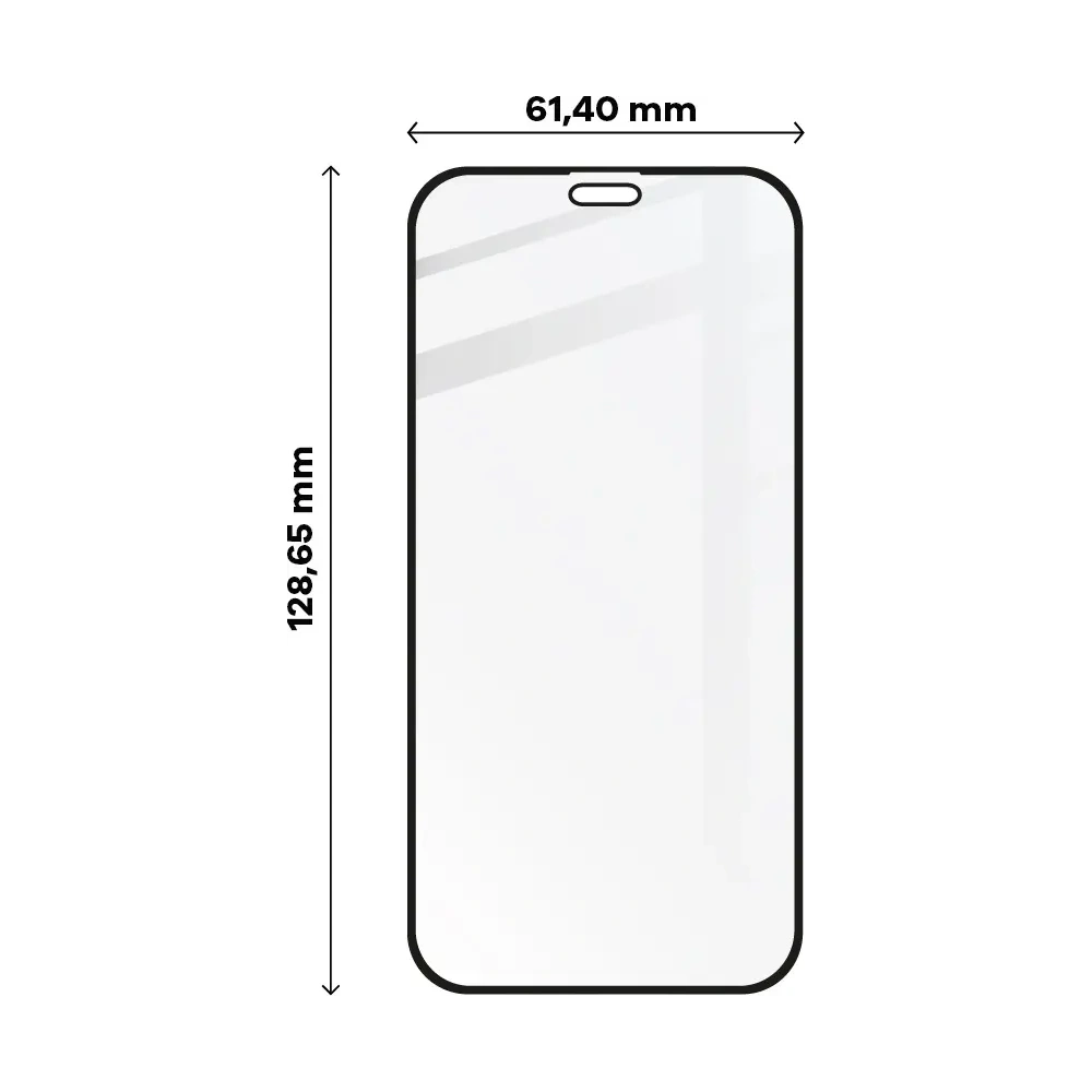 Wholesale Bizon Glass Edge Apple iPhone 12 Mini black - BIZ120 - {ean13} - Hurt