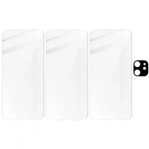 Hurtownia GSM - Bizon üveg Átlátszó edzett üveg - 3 db. + lencse üveg Apple iPhone 12 Mini - BIZ121 - {ean13} - Hurt