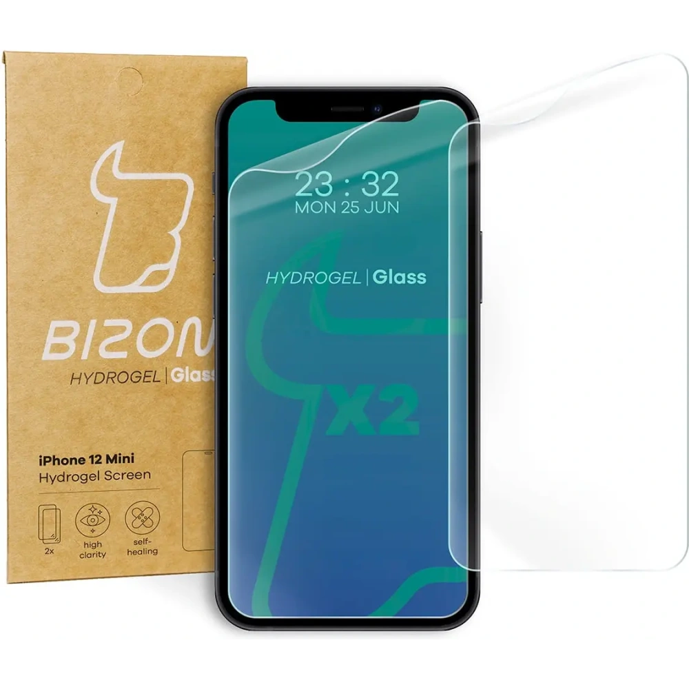 Hurtownia GSM - Bizon Glass Hydrogel Apple iPhone 12 Mini [2 Csomag] - BIZ123 - {ean13} - Hurt