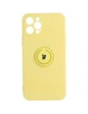 Hurtownia GSM - Etui Bizon Case Silicone Ring do Apple iPhone 12 Pro żółte - BIZ124 - {ean13} - Hurt