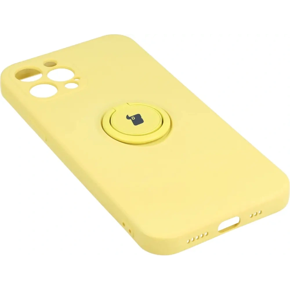 Hurtownia GSM - Etui Bizon Case Silicone Ring do Apple iPhone 12 Pro żółte - BIZ124 - {ean13} - Hurt