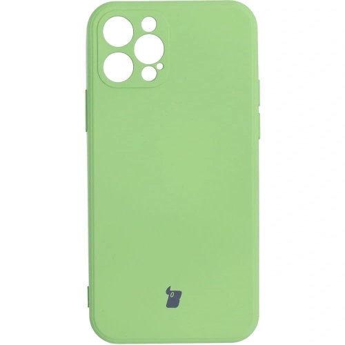 Etui Bizon Case Silicone do Apple iPhone 12 Pro jasnozielone