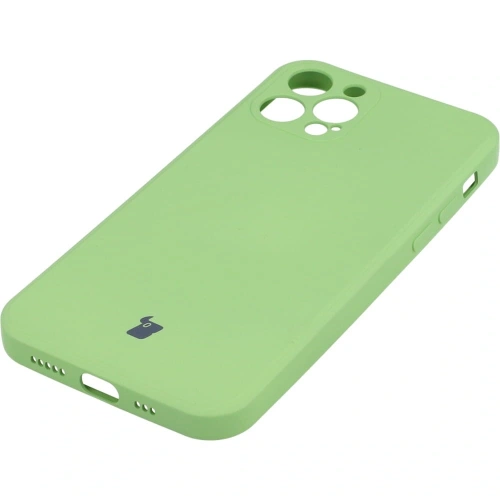 Etui Bizon Case Silicone do Apple iPhone 12 Pro jasnozielone