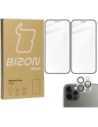Bizon Glass Edge CF gehärtetes Glas - [2 PACK] + Linsenschutz Apple iPhone 12 Pro schwarz