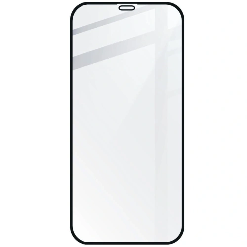 Szkło hartowane Bizon Glass Edge CF - [2 PACK] + ochrona na obiektyw Apple iPhone 12 Pro czarne