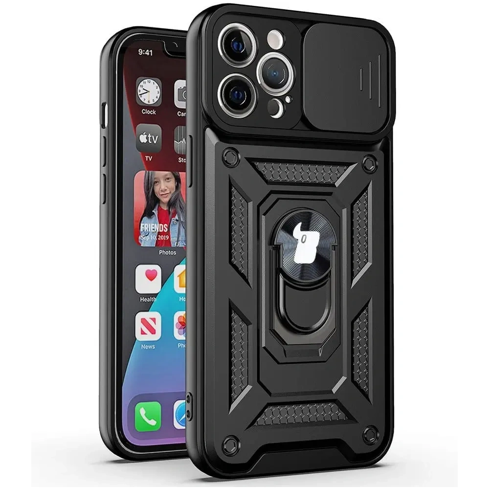 Hurtownia GSM - Bizon Case CamShield Ring Apple iPhone 12 Pro Max schwarz - BIZ128 - {ean13} - Hurt