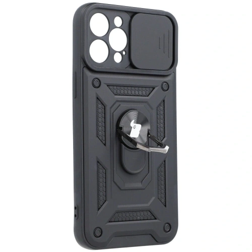 Etui Bizon Case CamShield Ring do Apple iPhone 12 Pro Max czarne