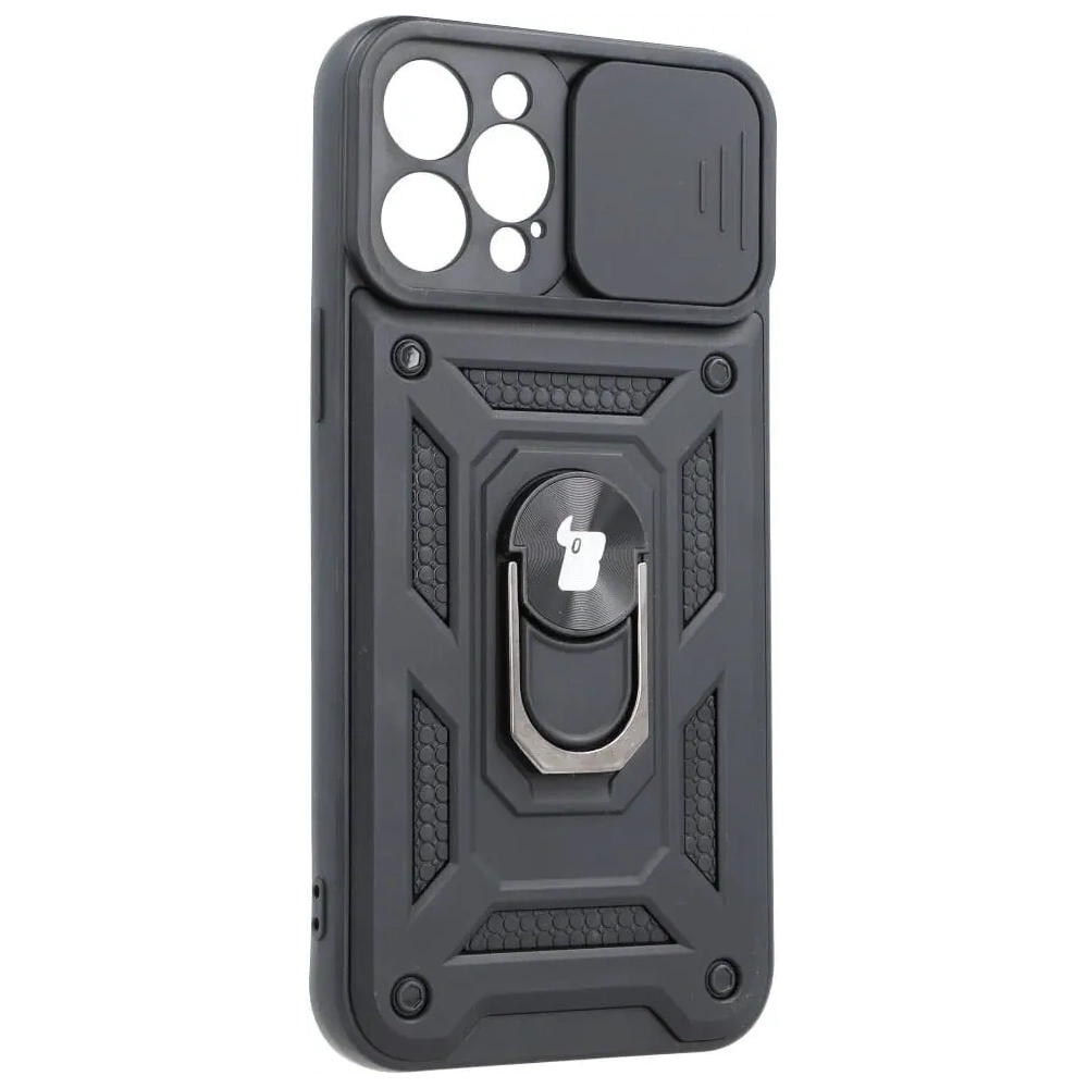 Hurtownia GSM - Bizon Case CamShield Ring Apple iPhone 12 Pro Max schwarz - BIZ128 - {ean13} - Hurt