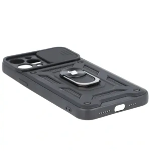 Etui Bizon Case CamShield Ring do Apple iPhone 12 Pro Max czarne