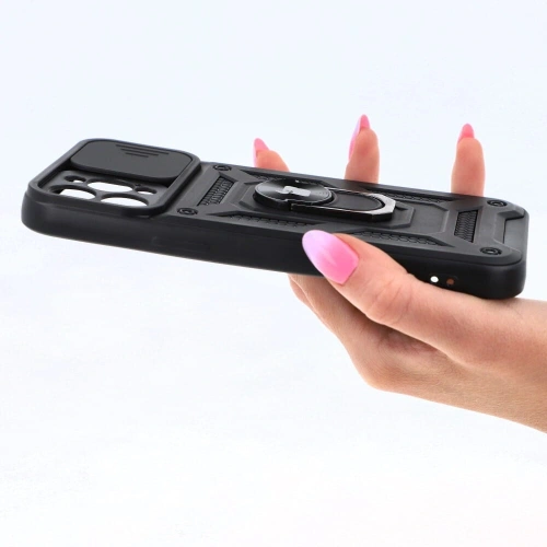 Etui Bizon Case CamShield Ring do Apple iPhone 12 Pro Max czarne