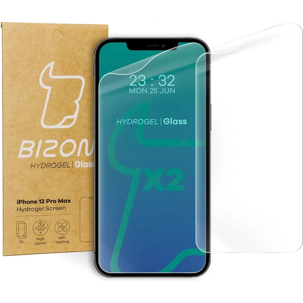 Hurtownia GSM - Folia hydrożelowa na ekran Bizon Glass Hydrogel Apple iPhone 12 Pro Max [2 PACK] - BIZ129 - {ean13} - Hurt