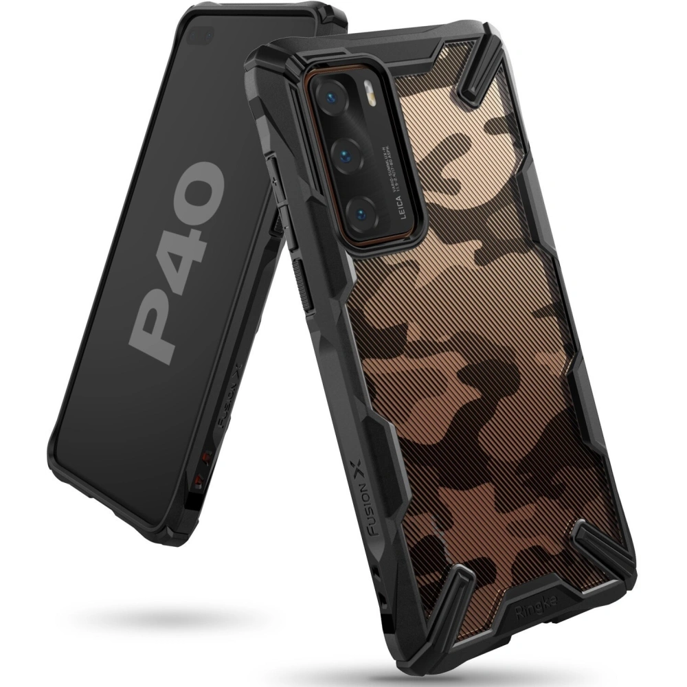 Hurtownia GSM - Etui Ringke Fusion-X Huawei P40 Camo (Moro) Black - RGK1144MOB - {ean13} - Hurt