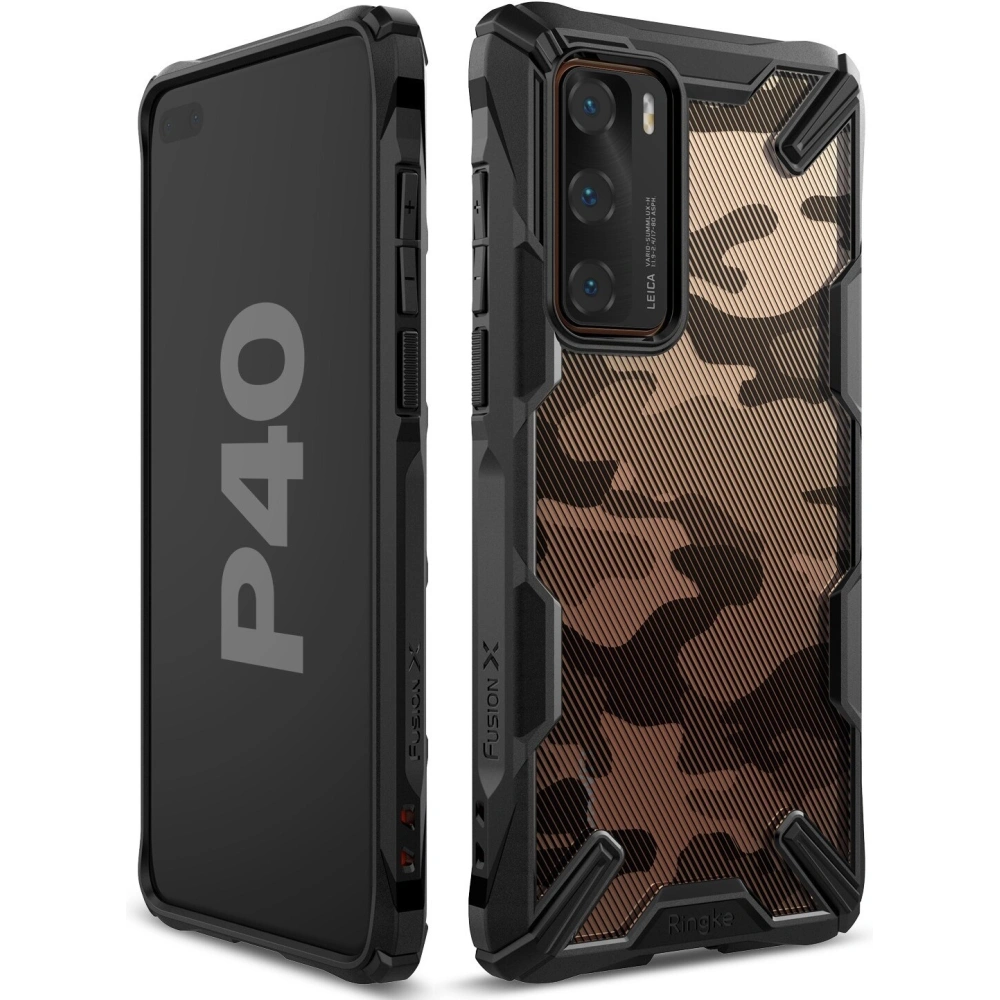 Hurtownia GSM - Etui Ringke Fusion-X Huawei P40 Camo (Moro) Black - RGK1144MOB - {ean13} - Hurt