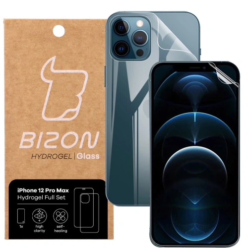 Folia hydrożelowa na tył i przód Bizon Glass Hydrogel Apple iPhone 12 Pro Max
