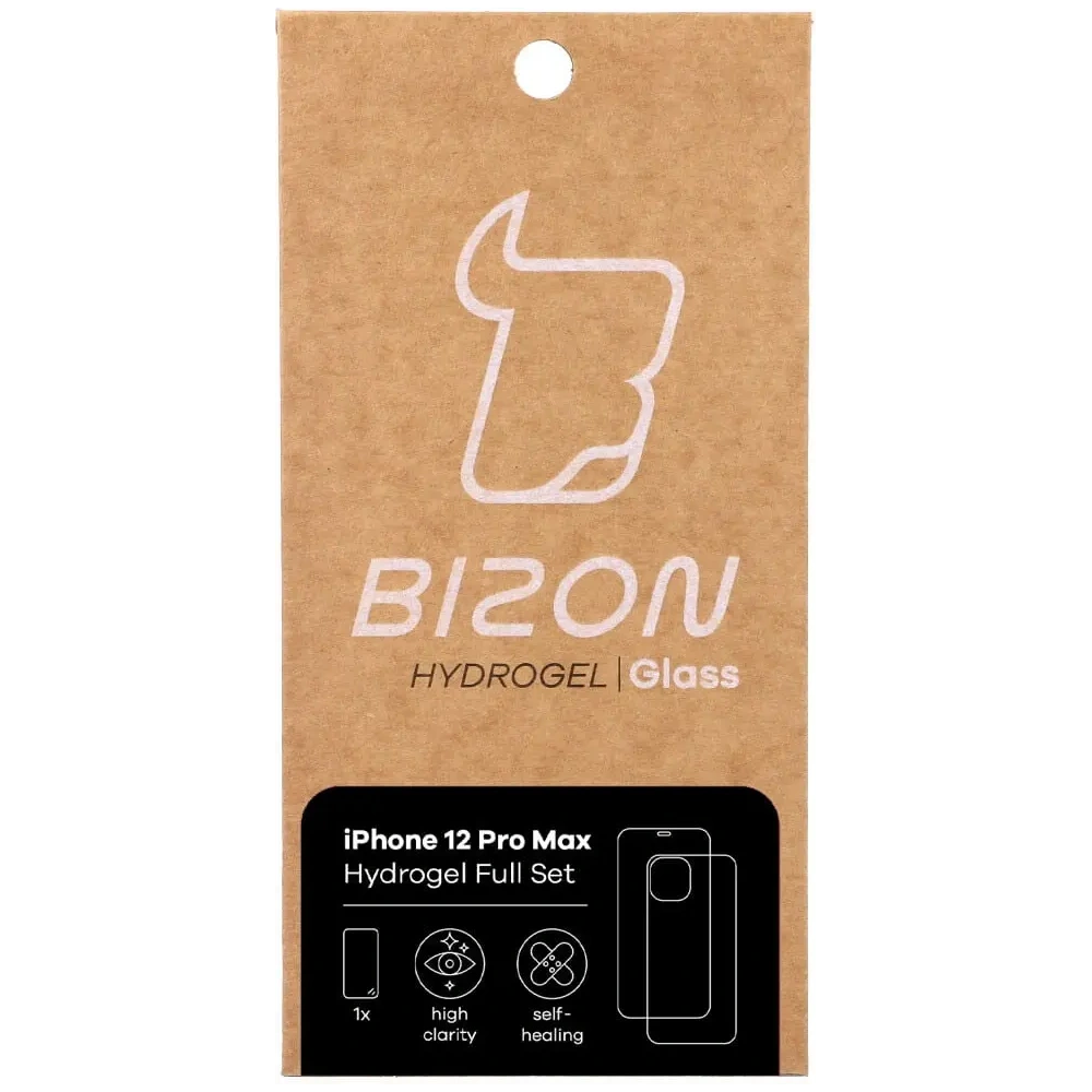 Hurtownia GSM - Folia hydrożelowa na tył i przód Bizon Glass Hydrogel Apple iPhone 12 Pro Max - BIZ132 - {ean13} - Hurt