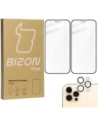 Bizon Glass Edge CF tempered glass - [2 PACK] + lens protection Apple iPhone 12 Pro Max black