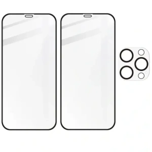 Hurtownia GSM - Tvrzené sklo Bizon Glass Edge CF - [2 PACK] + ochrana na objektiv Apple iPhone 12 Pro Max černé - BIZ134 - {ean13} - Hurt