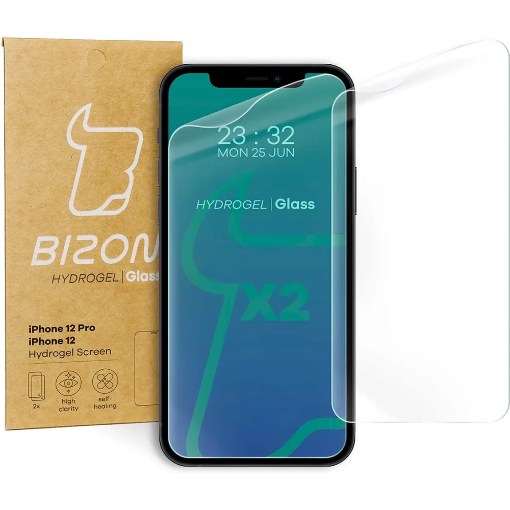 Hurtownia GSM - Bizon Glas Hydrogel Apple iPhone 12 / 12 Pro [2 PACK] - BIZ139 - {ean13} - Hurt
