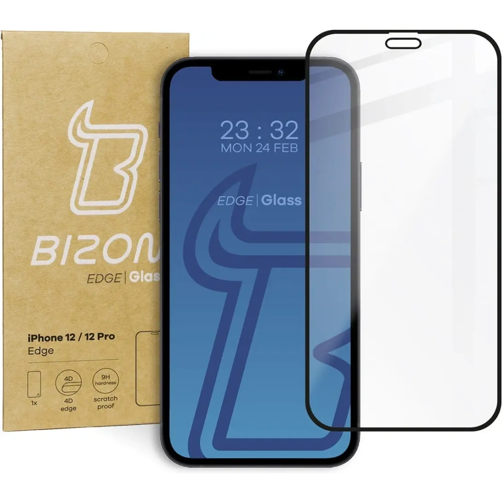 Wholesale Bizon Glass Edge Apple iPhone 12 / 12 Pro black - BIZ140 - {ean13} - Hurt