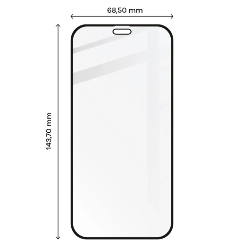 Szkło hartowane Bizon Glass Edge do Apple iPhone 12 / 12 Pro czarne