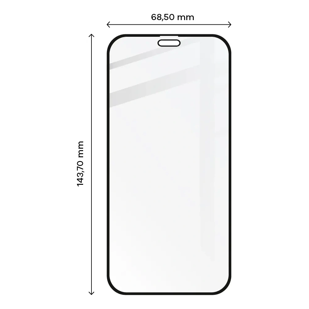 Wholesale Bizon Glass Edge Apple iPhone 12 / 12 Pro black - BIZ140 - {ean13} - Hurt