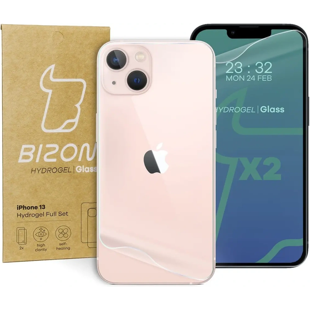 Hurtownia GSM - Folia hydrożelowa na tył i przód Bizon Glass Hydrogel Apple iPhone 13 - BIZ148 - {ean13} - Hurt