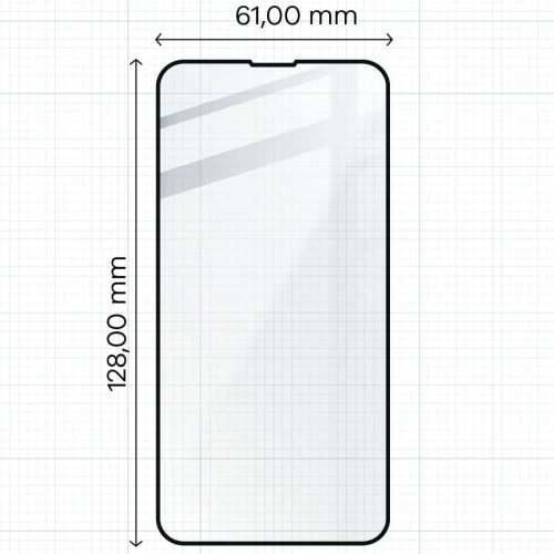 Szkło hartowane Bizon Glass Edge - [2 PACK] + ochrona na obiektyw Apple iPhone 13 Mini czarne