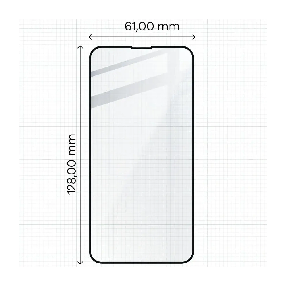 Wholesale Bizon Glass Edge tempered glass - [2 PACK] + lens protection Apple iPhone 13 Mini black - BIZ153 - {ean13} - Hurt
