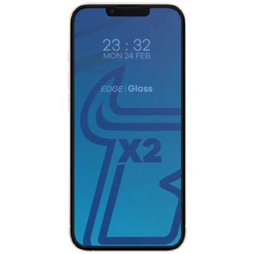 Szkło hartowane Bizon Glass Edge - [2 PACK] + ochrona na obiektyw Apple iPhone 13 Mini czarne