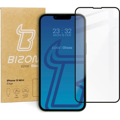 Szkło hartowane Bizon Glass Edge do Apple iPhone 13 Mini czarne