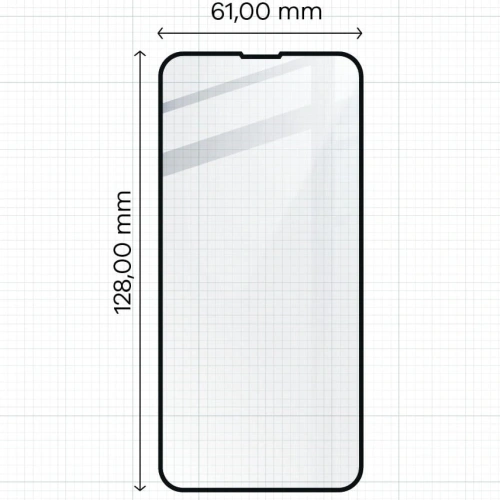 Szkło hartowane Bizon Glass Edge do Apple iPhone 13 Mini czarne