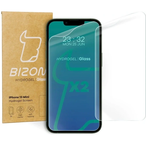 Folia hydrożelowa na ekran Bizon Glass Hydrogel Apple iPhone 13 Mini [2 PACK]