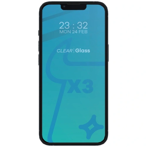 Szkło hartowane Bizon Glass Edge - [2 PACK] + ochrona na obiektyw Apple iPhone 13 Pro czarne