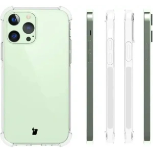 Etui + 2x szkło na ekran + obiektyw Bizon Case Clear Pack do Apple iPhone 13 Pro przezroczyste